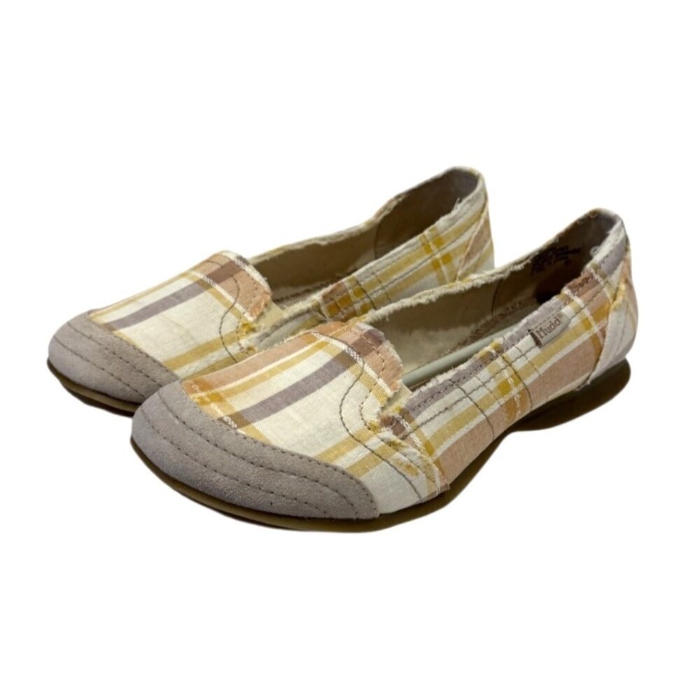 Mudd Women's Preform Plaid Flat Natural Size 10 NIB - Picture 9 of 9